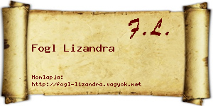Fogl Lizandra névjegykártya